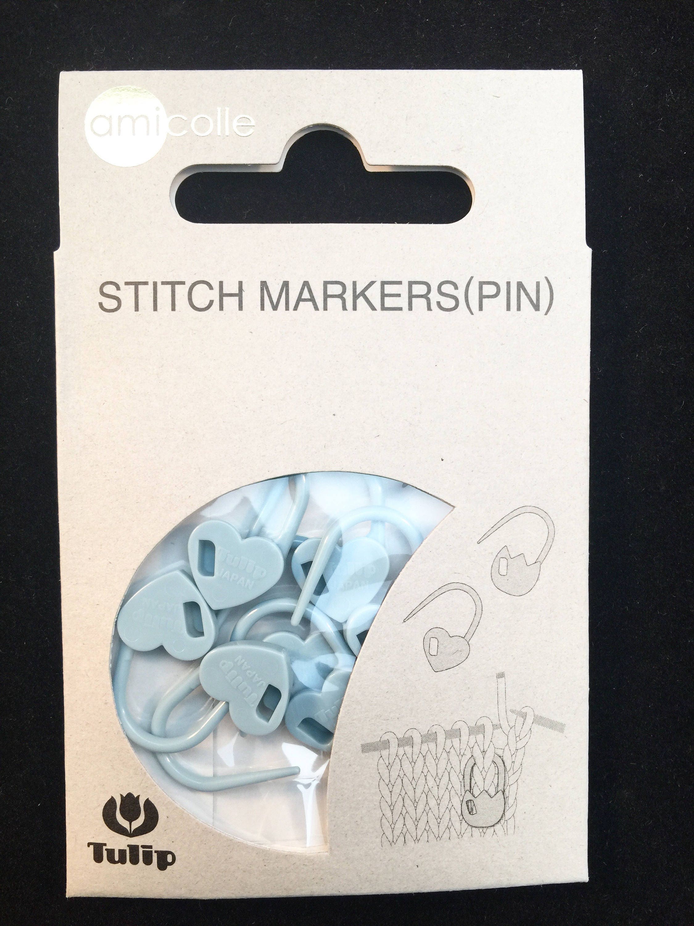 Tulip - "Heart" Stitch Marker Pin Amicolle Knitting Accessories - Light Blue