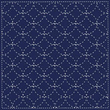 Yokota - Shippou Cotton Sashiko Fukin Sampler Cloth - Navy
