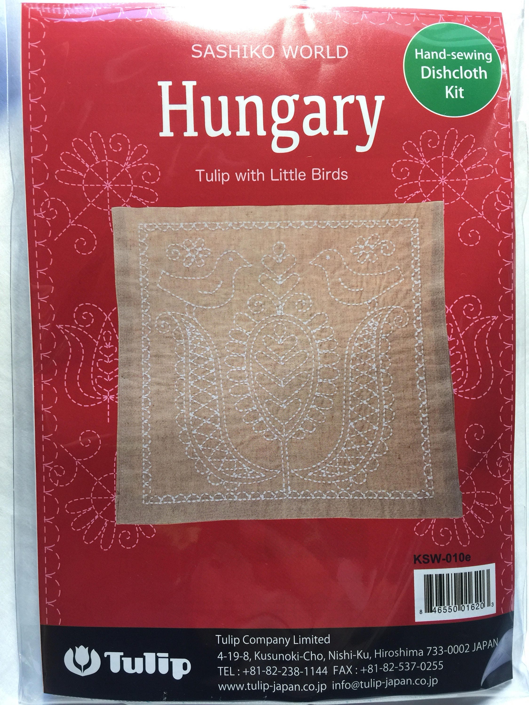 Tulip - World Hungary "Tulip with Little Birds" Sashiko Sampler Kit