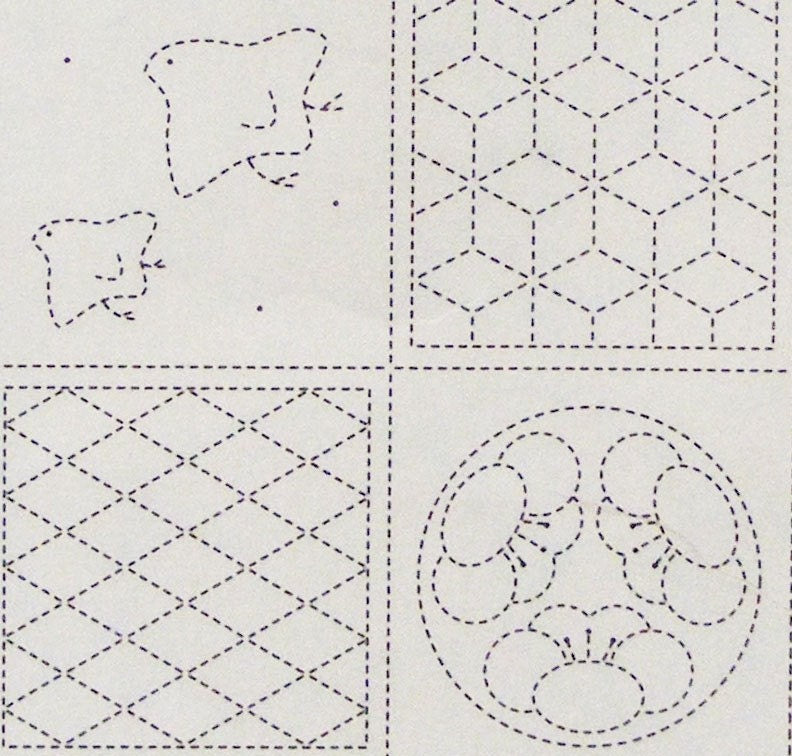 Olympus - Ewase Picture Game Cotton Sashiko Sampler Cloth - Cream