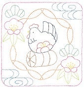 Olympus - Year of the Rooster Cotton Sashiko Sampler Cloth - White