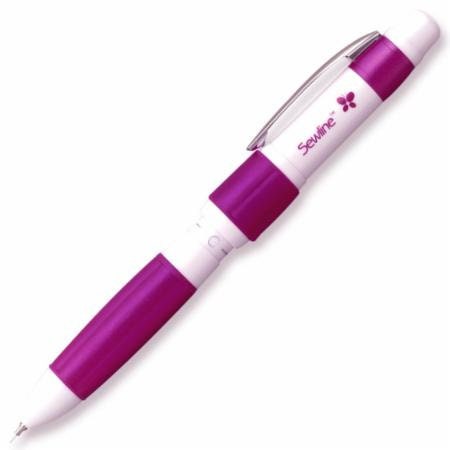Sewline - Trio 0.9mm Washable Fine Point Mechanical Pencil for Fabrics - Black and White