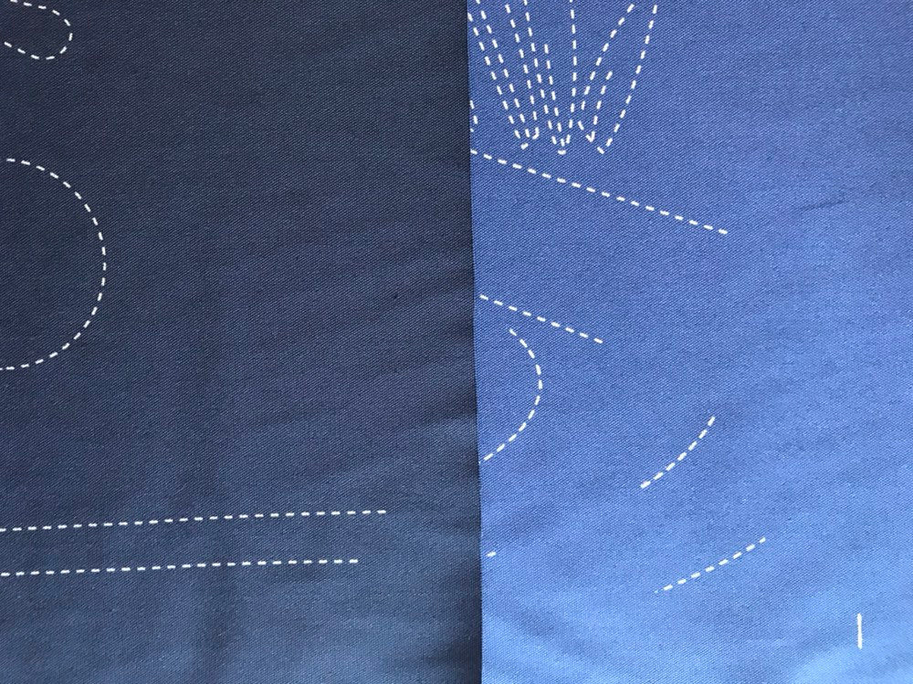 Orimono Imports - Dragonfly and Iris Sashiko Washout Fabric Panel