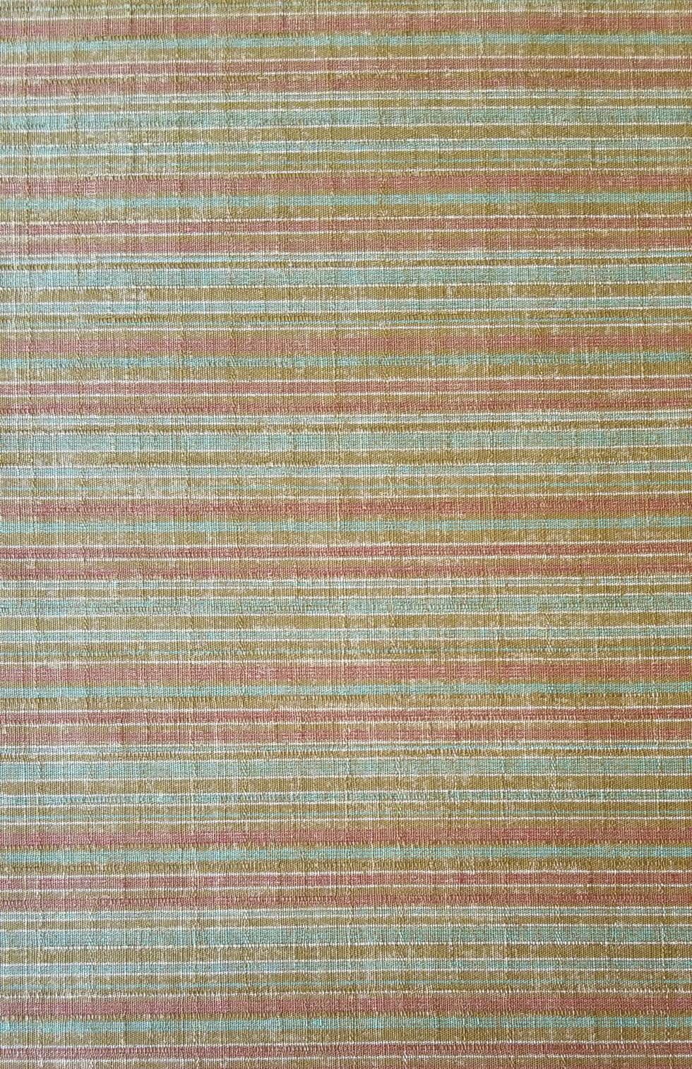 Morikiku Japanese cotton dobby fabric Stripes M2070-3B orange red green