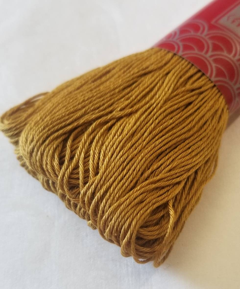 Yokota - Cotton Sashiko Thread 100m Skein - #3 Gold