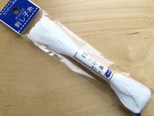 Olympus - Cotton Sashiko Thread 20m Skein - Color #1 Bright White