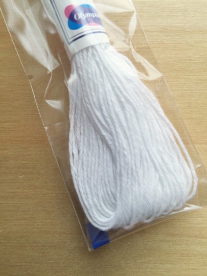 Olympus - Cotton Sashiko Thread 20m Skein - Color #1 Bright White