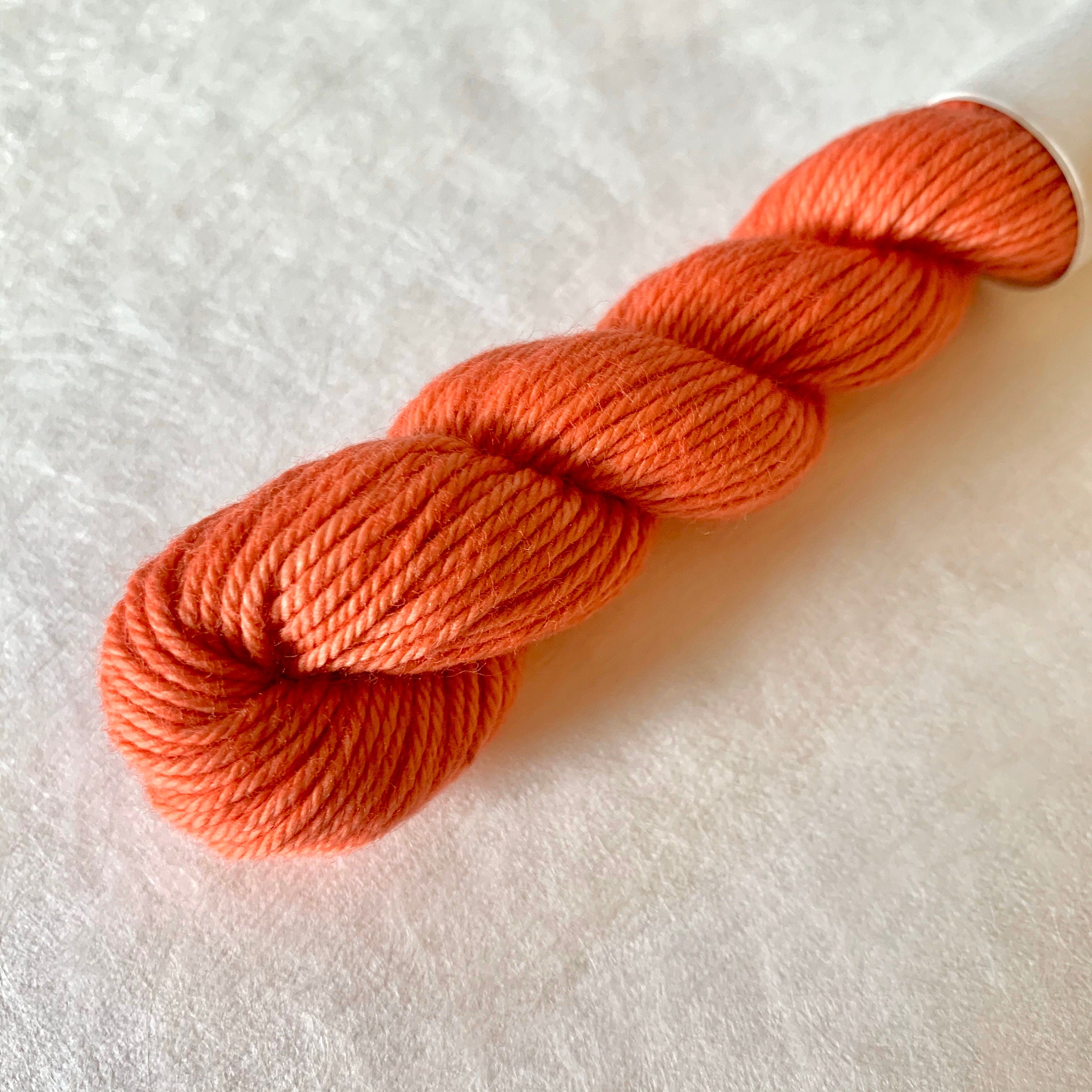 Maito - Natural Dyed Cotton Sashiko and Kogin Thread 38m Skein - Solid Coral Orange