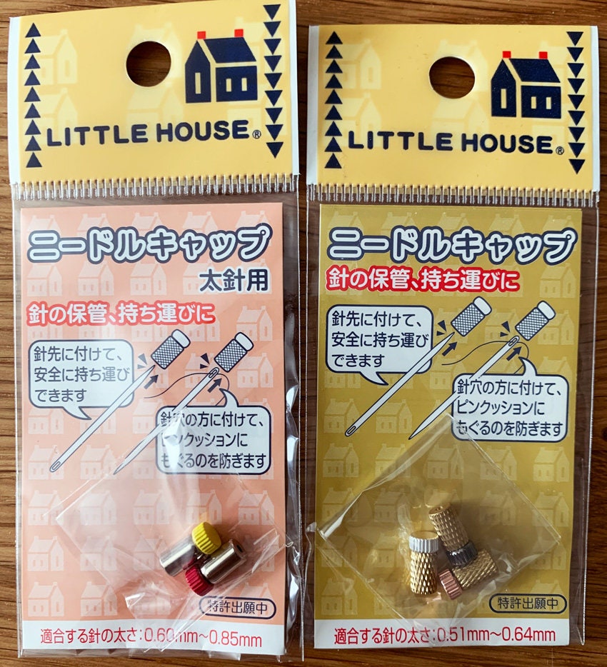 Little House Needle Caps for thick and thin needles made in Japan