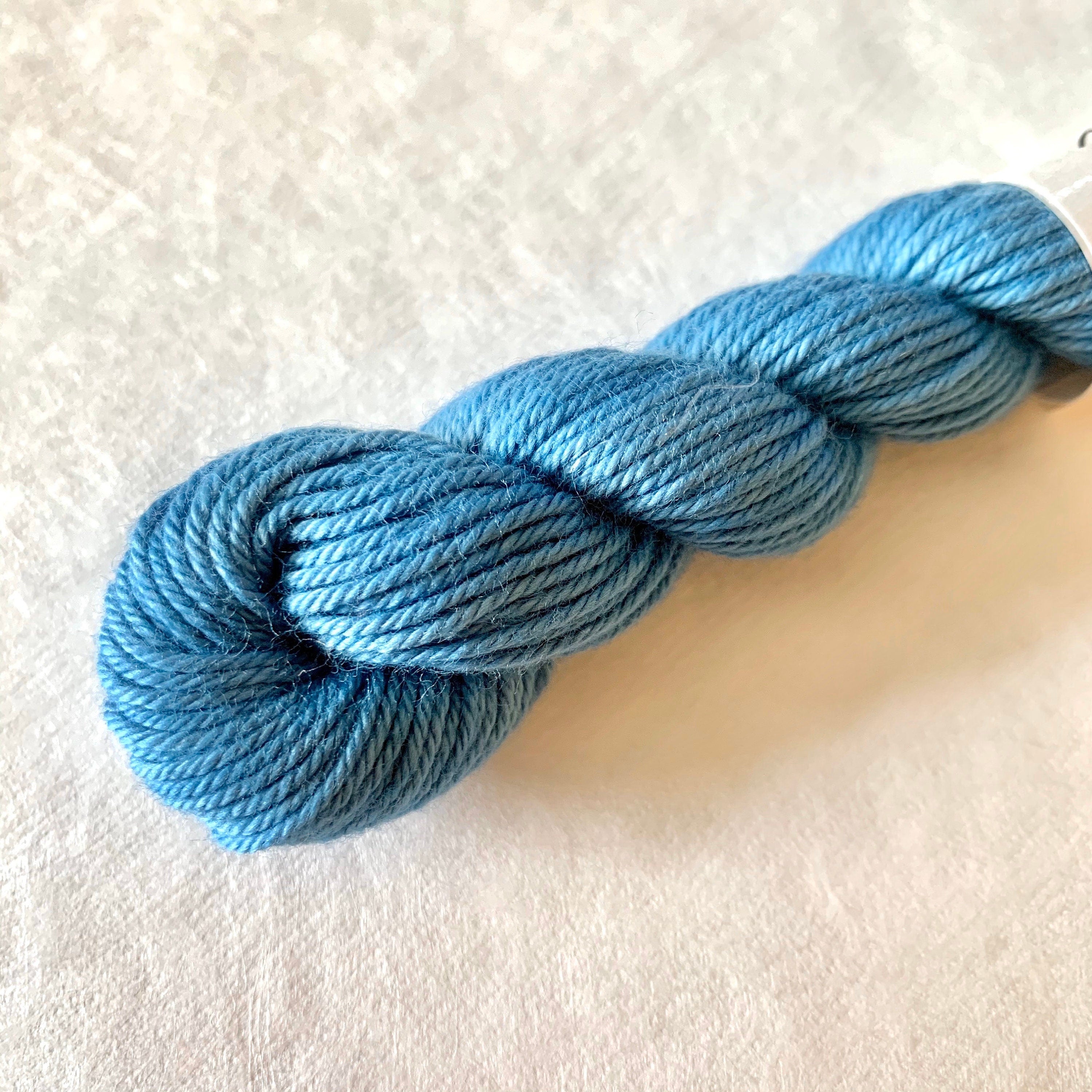 Maito - Natural Dyed Cotton Sashiko and Kogin Thread 38m Skein - Solid Light Indigo Blue