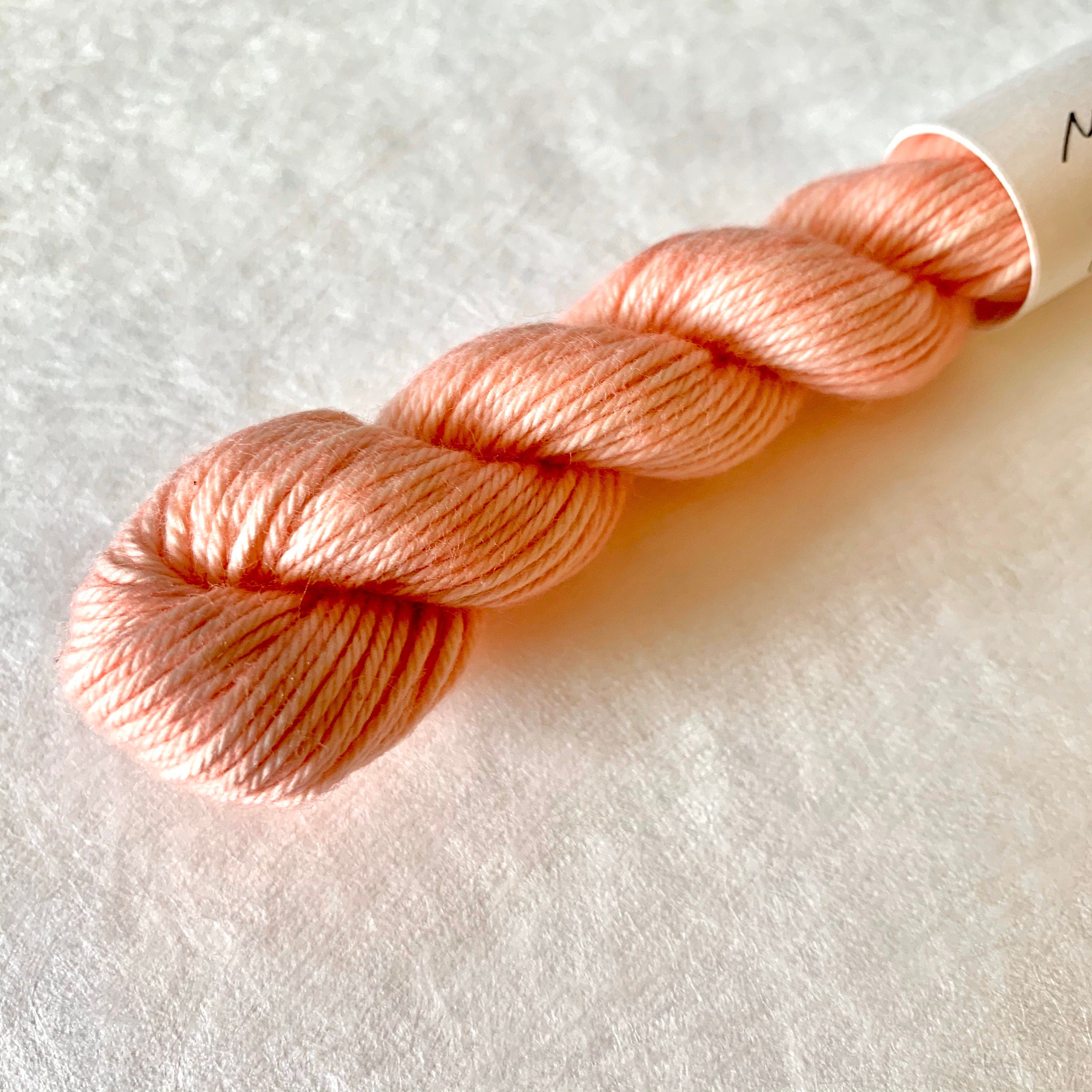 Maito - Natural Dyed Cotton Sashiko and Kogin Thread 38m Skein - Solid Sakura Pink