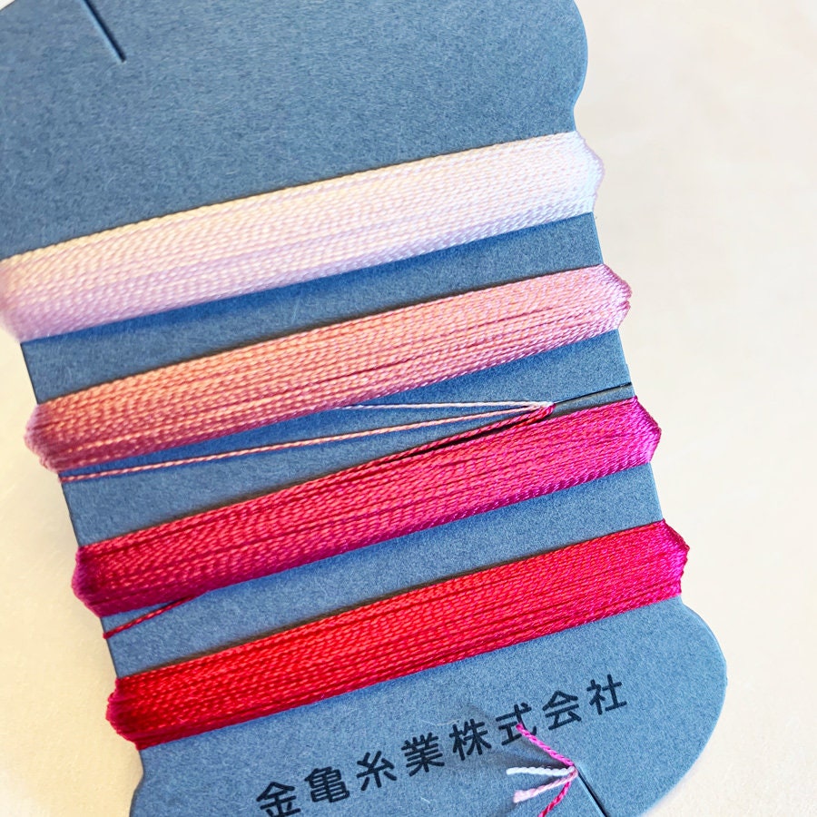 Kinkame - Silk Thread 4 Color Assortment - #3 Rose (Pink)