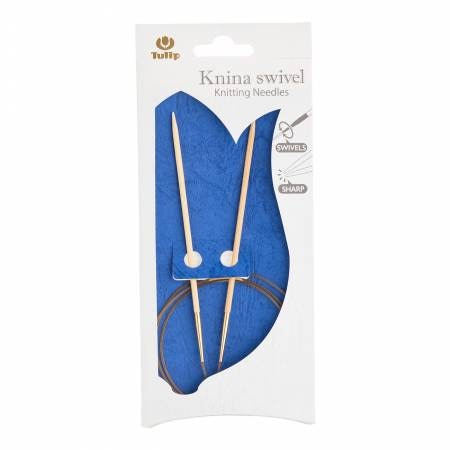 Tulip - Knina Swivel Circular Knitting Needles 40" (100cm) Cord - Bamboo