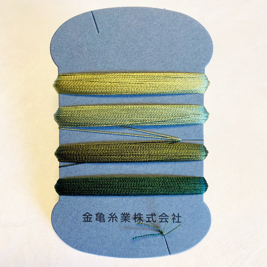 Kinkame - Silk Thread 4 Color Assortment - #8 Sage (Green)