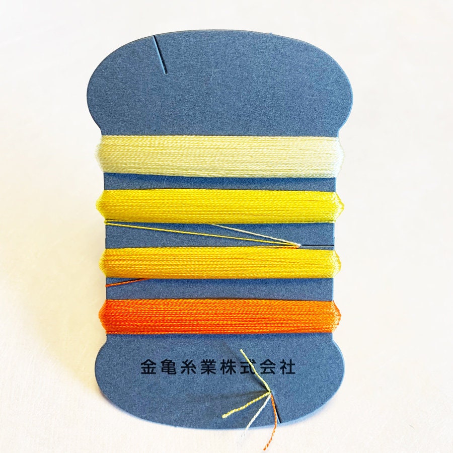 Kinkame - Silk Thread 4 Color Assortment - #1 Sunrise (Custard, Orange, Yellow, Marigold)