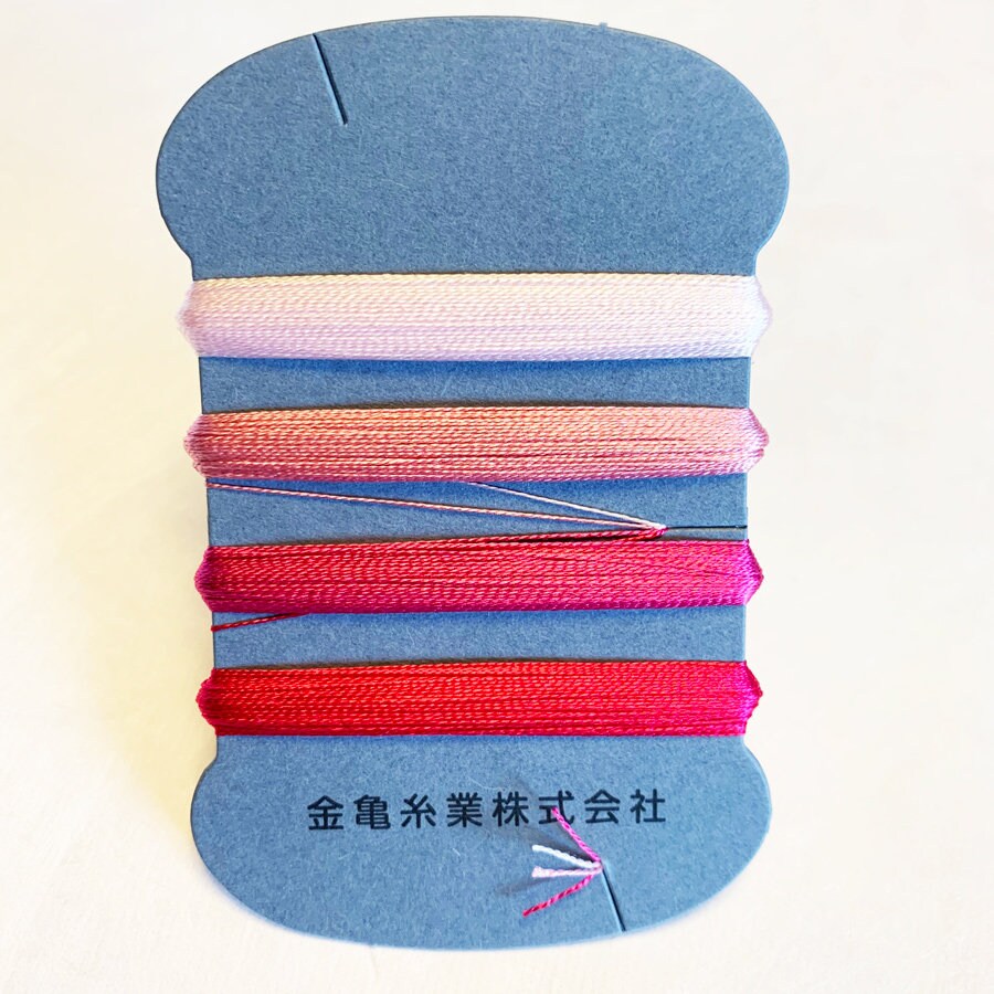 Kinkame - Silk Thread 4 Color Assortment - #3 Rose (Pink)