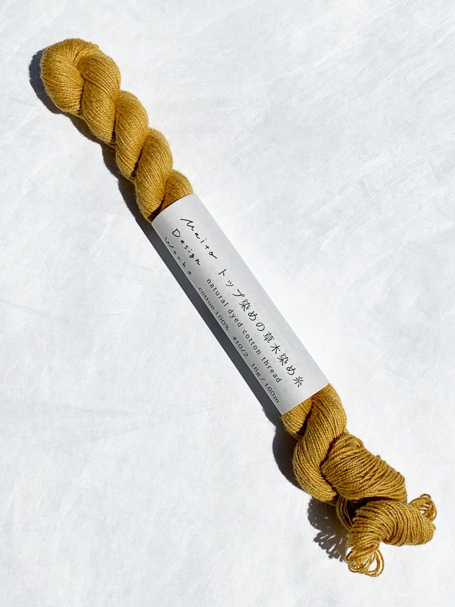 Maito - Natural Dyed Cotton Embroidery and Hand Sewing Thread 160m Skein - Mustard Yellow