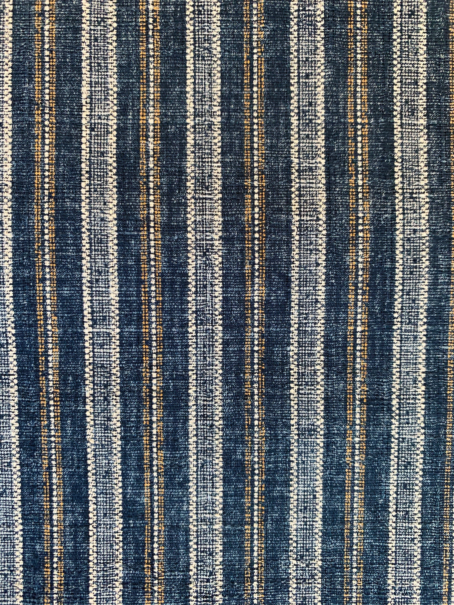 Morikiku Stripe blue Japanese cotton dobby fabric M-23200-C22