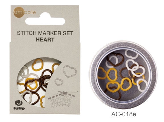 Tulip - "Heart" Stitch Marker Set Amicolle Knitting Accessories