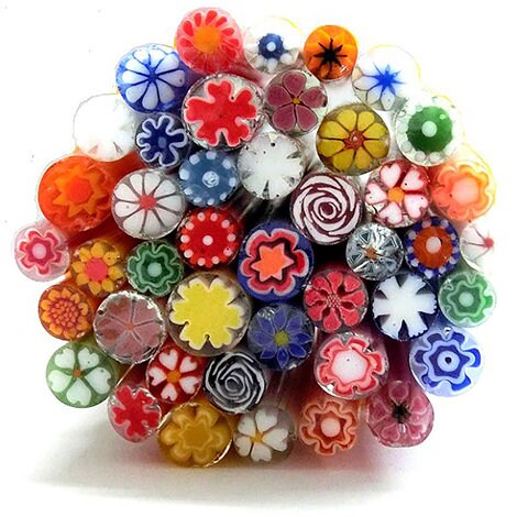 Cohana - Japanese Millefiori Glass Head Flower Pins