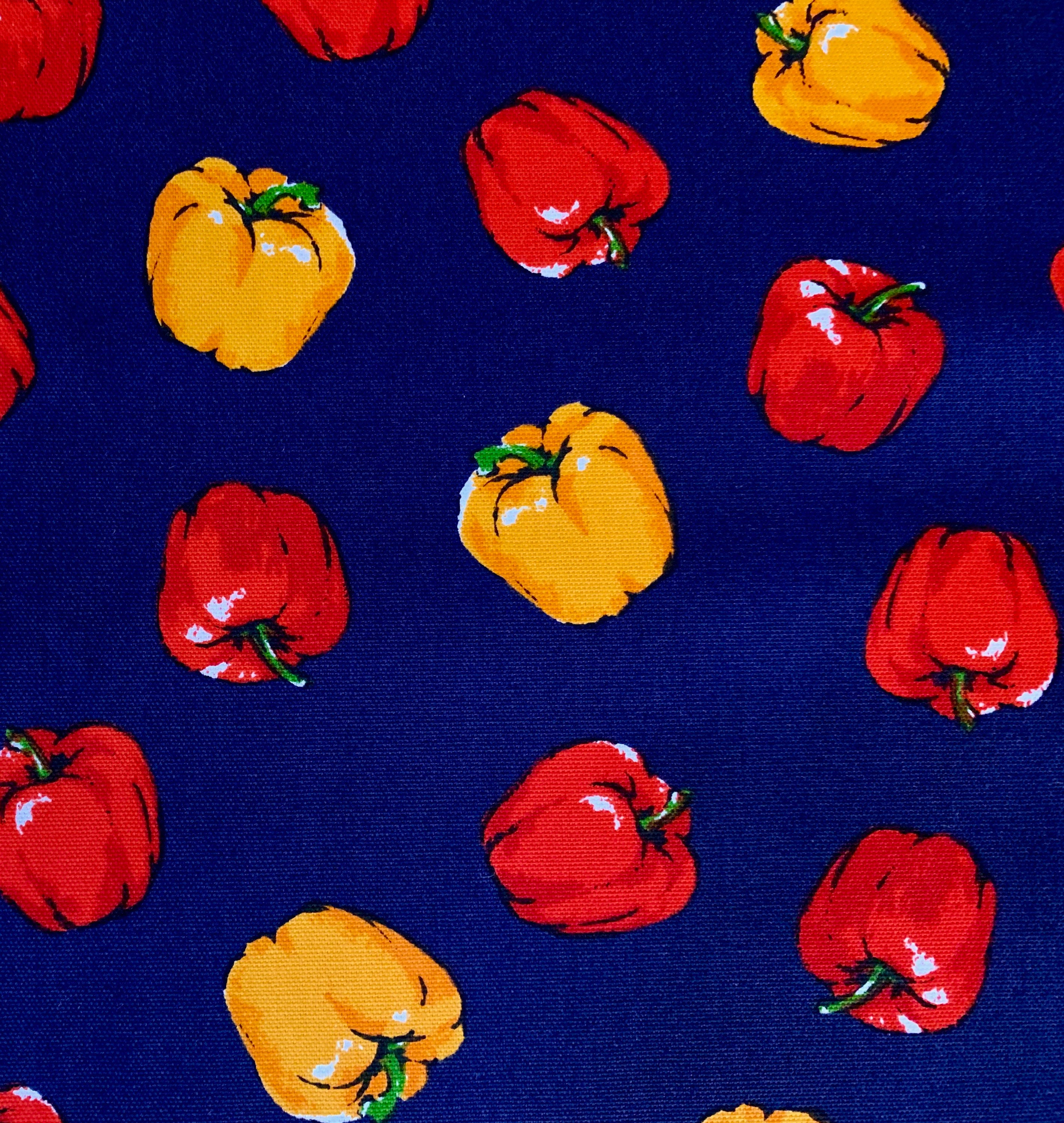 Sevenberry - SALE Bell Peppers Cotton Oxford - Blue Red Orange Yellow
