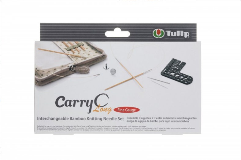 Tulip - CarryC Fine Gauge Interchangeable Bamboo Knitting Needle Set with Case