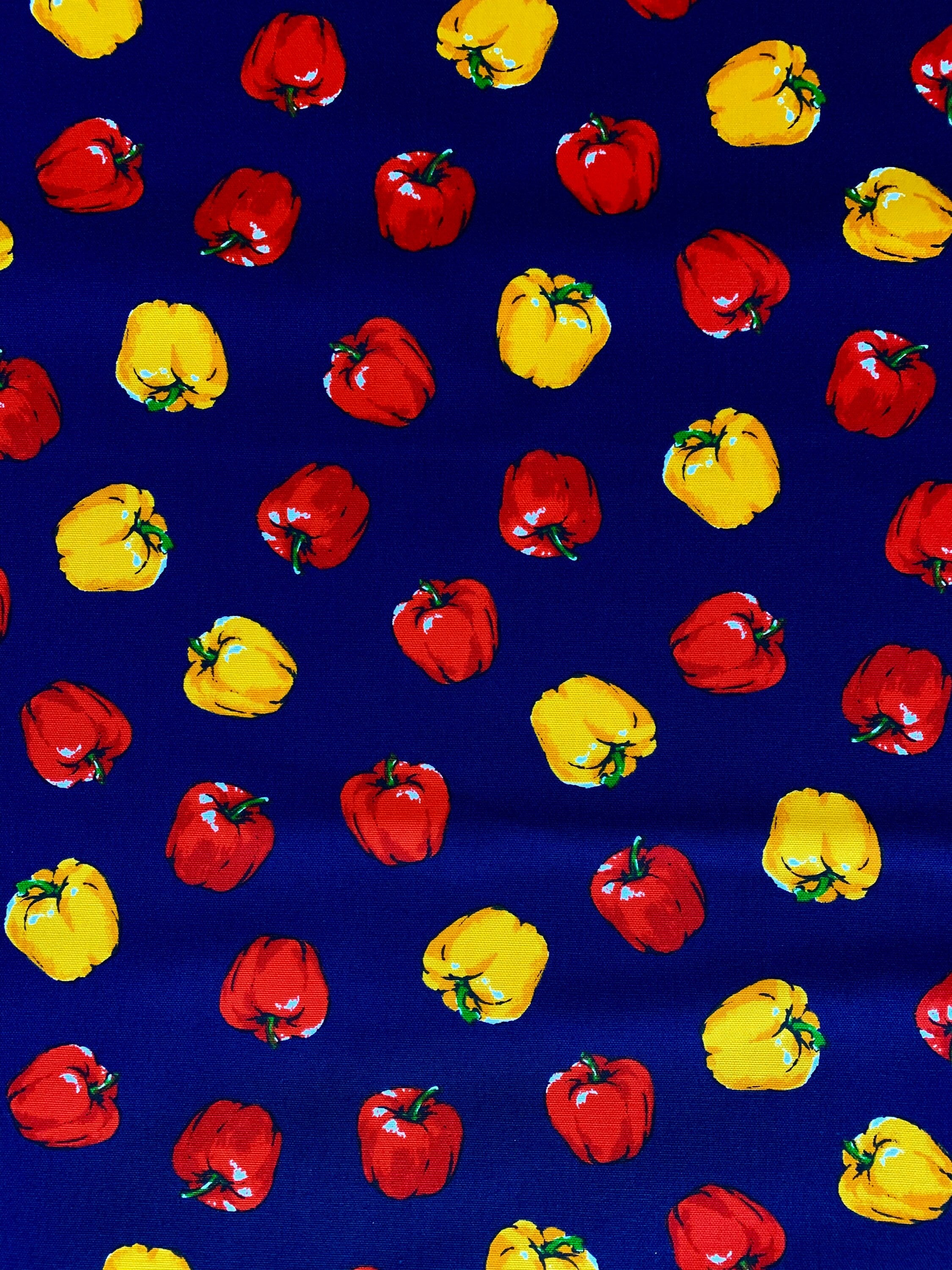 Sevenberry - SALE Bell Peppers Cotton Oxford - Blue Red Orange Yellow