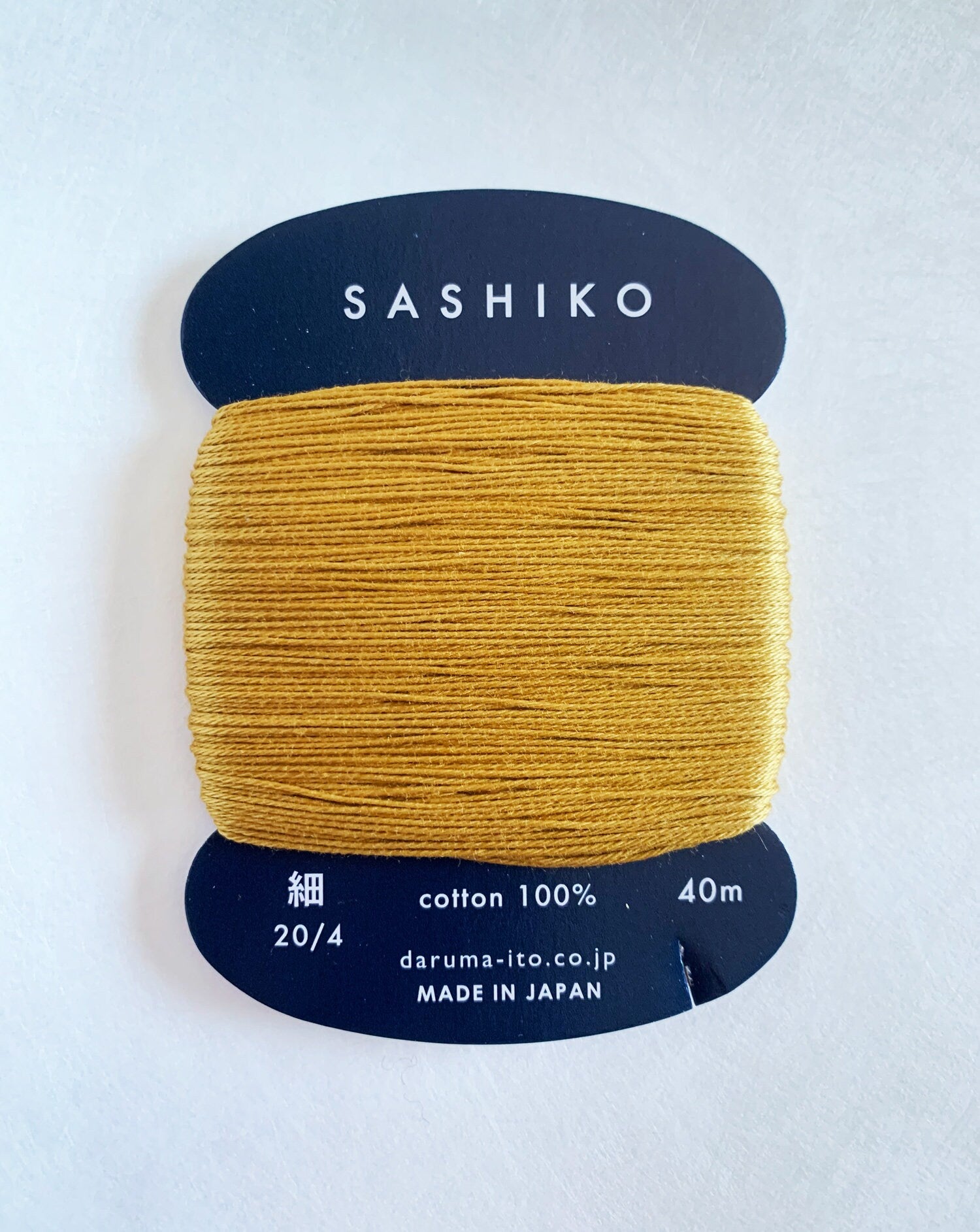 Daruma #220 BROWN GOLD Japanese Cotton SASHIKO thread 40 meter skein 20/4 金茶 golden tea