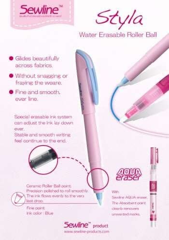 Sewline - Styla Water Erasable Fabric Marking Pen