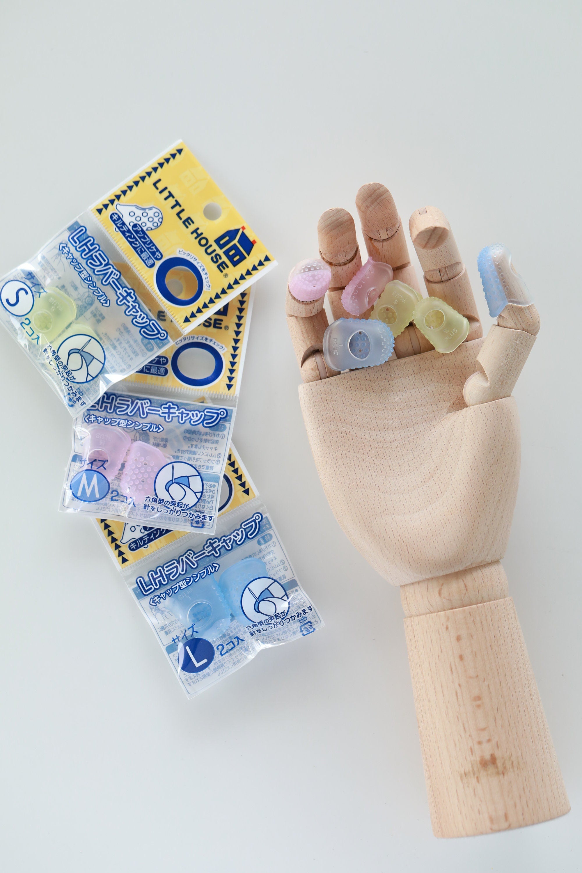 Little House Japanese silicone rubber grip thimble small, medium, or large size