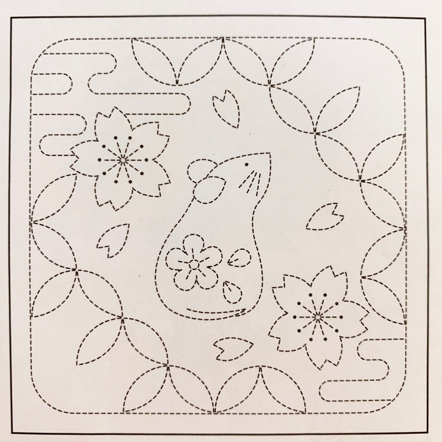 Olympus - Year of the Rat Cotton Sashiko Sampler Cloth - White