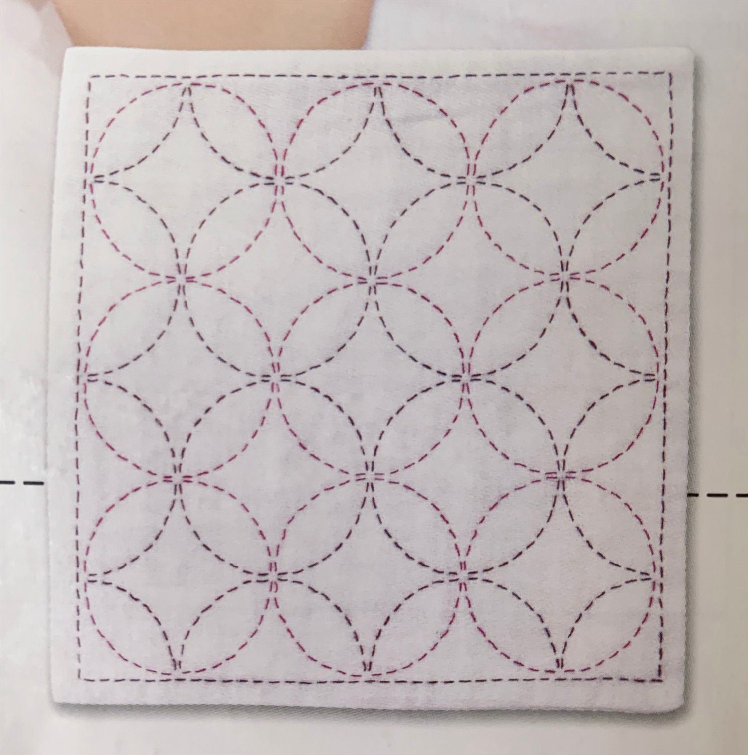 Olympus - Shippou Tsunagi Sashiko Handkerchief Sampler Kit - White
