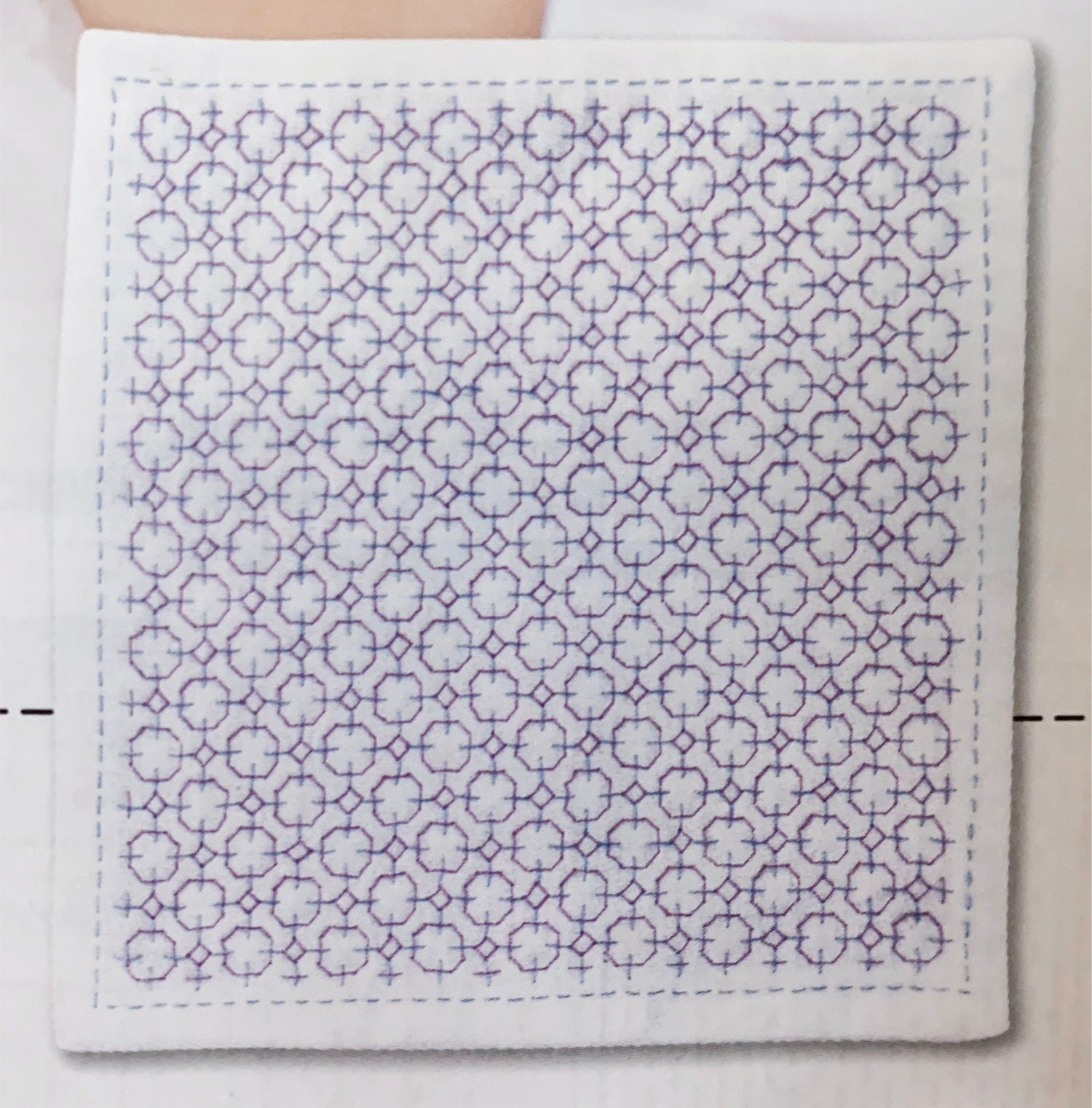 Olympus - Hydrangea Sashiko Handkerchief Sampler Kit - White