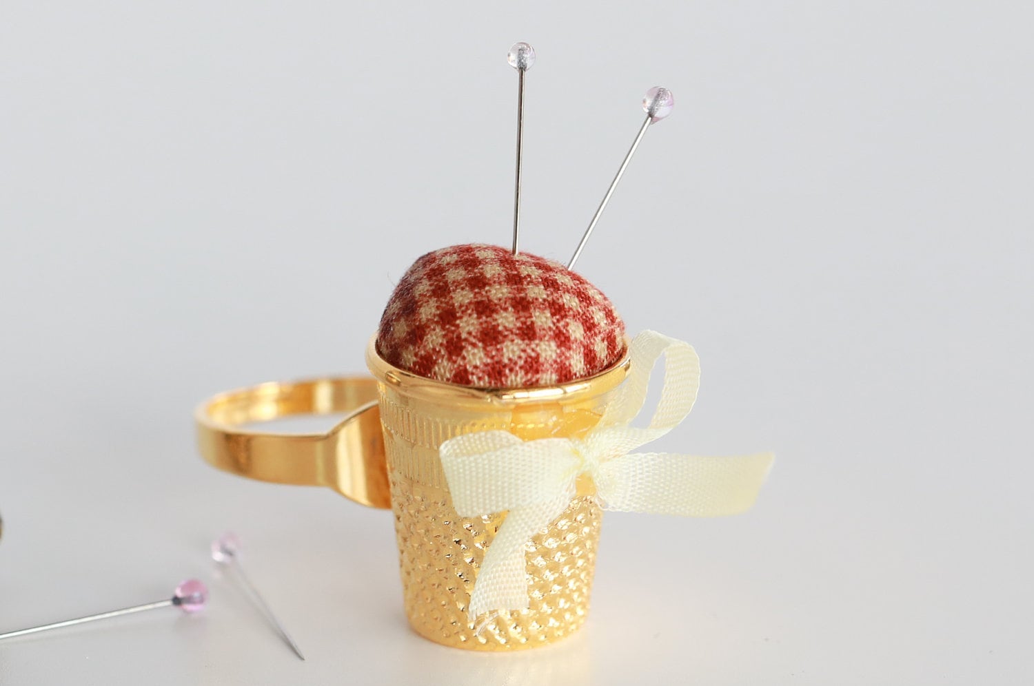 Little House - Pincushion Thimble Ring