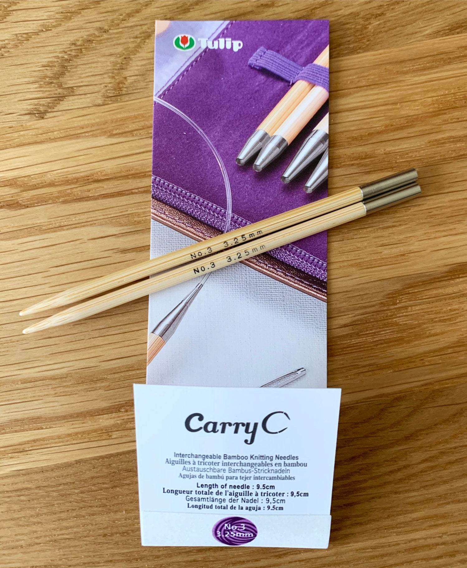 Tulip - CarryC Interchangeable Knitting Needles Various Sizes - Bamboo