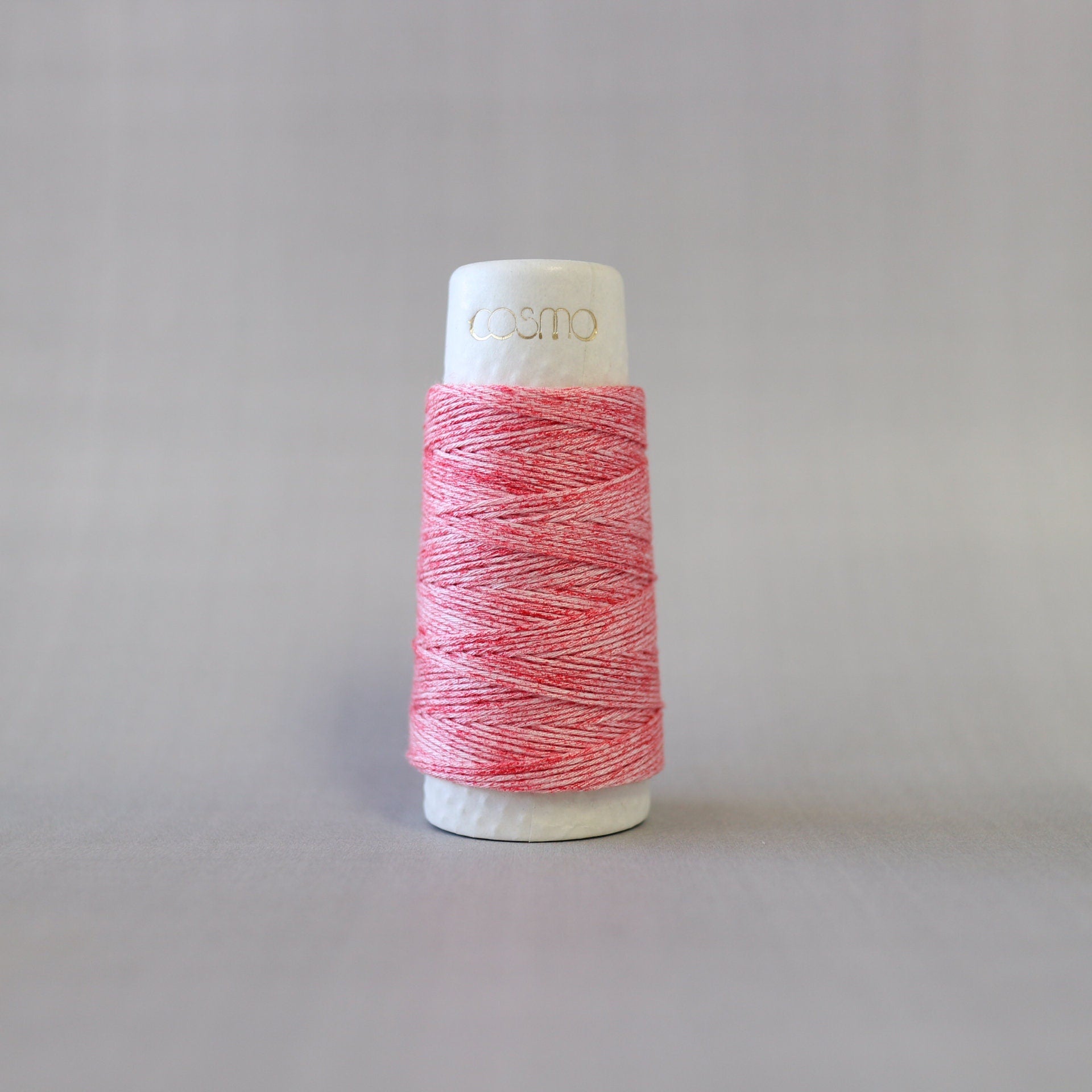 Lecien Cosmo - 'Hidamari' Cotton Sashiko Thread 30m Spool - Strawberry Milk (Melange Pink)
