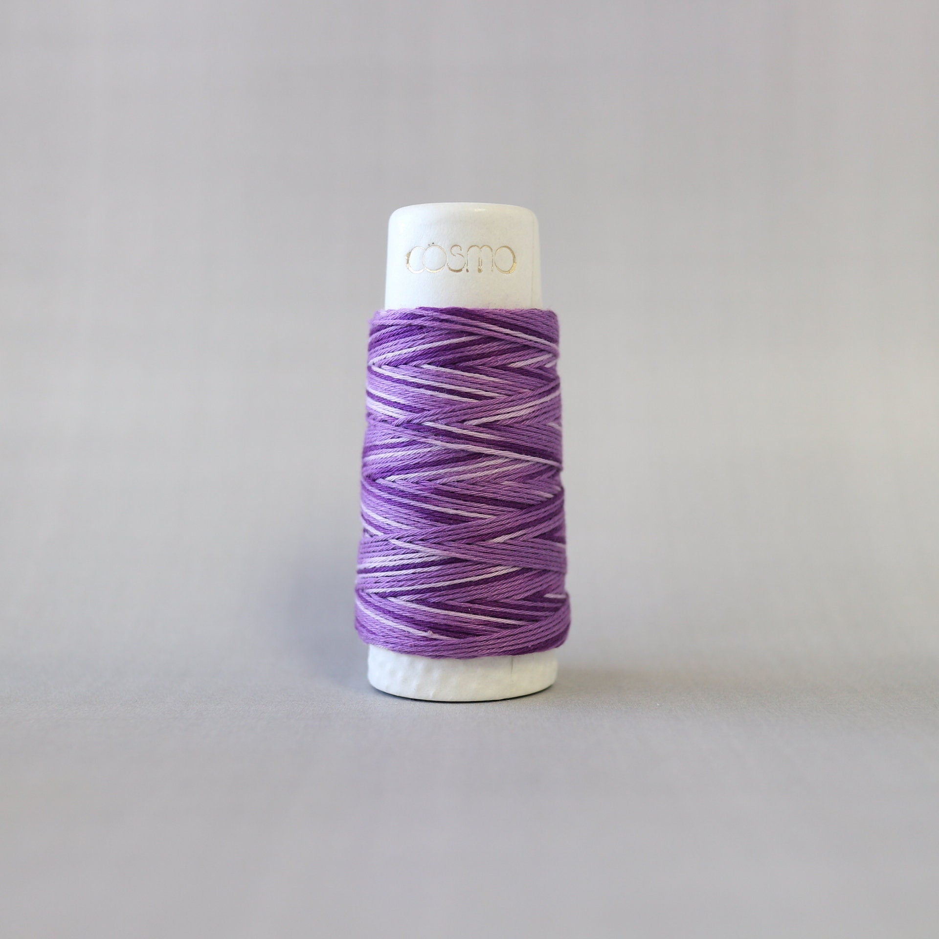 Lecien Cosmo - 'Hidamari' Cotton Sashiko Thread 30m Spool - Blueberry Yogurt (Gradation Purple)
