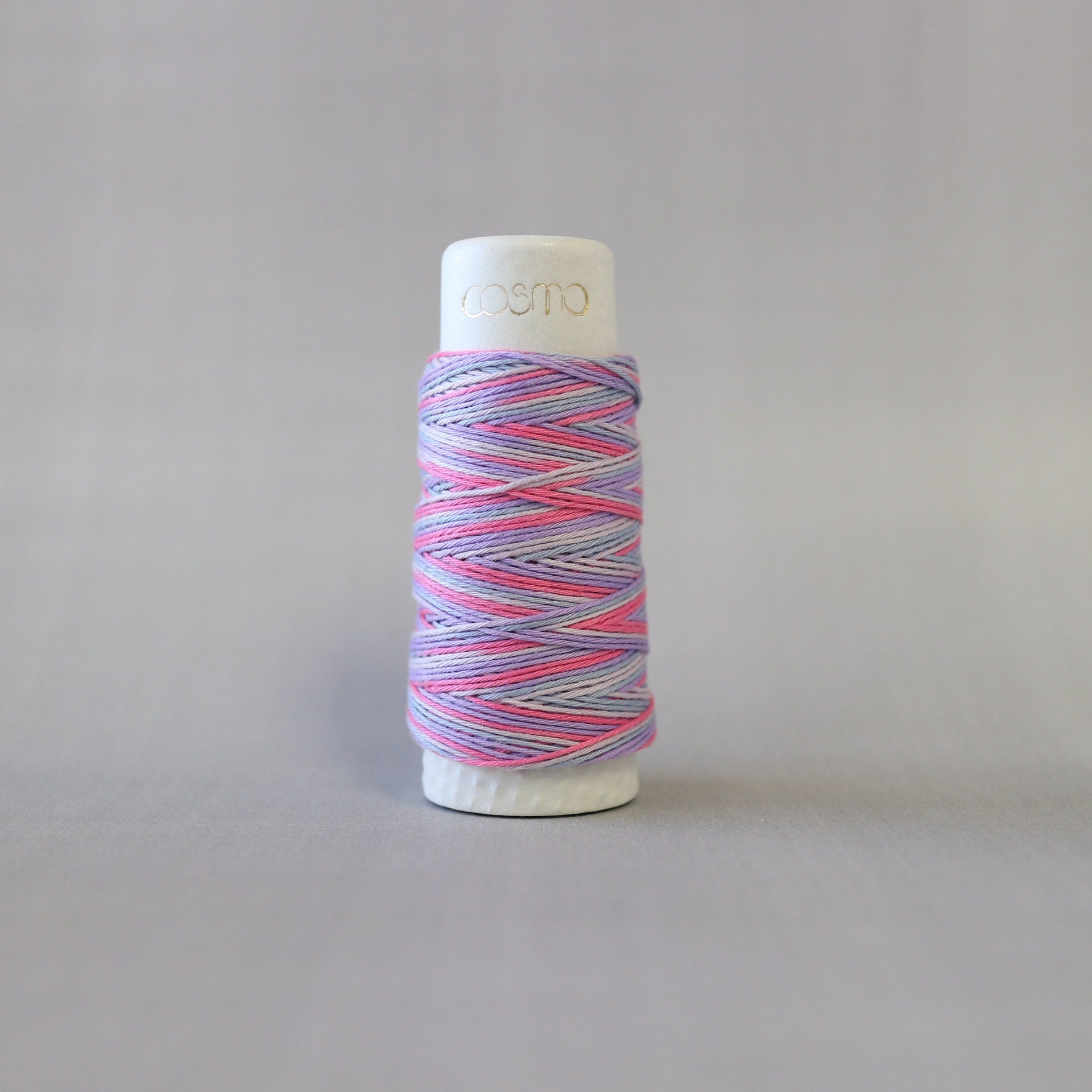 Lecien Cosmo - 'Hidamari' Cotton Sashiko Thread 30m Spool - Cotton Candy (Multicolor)