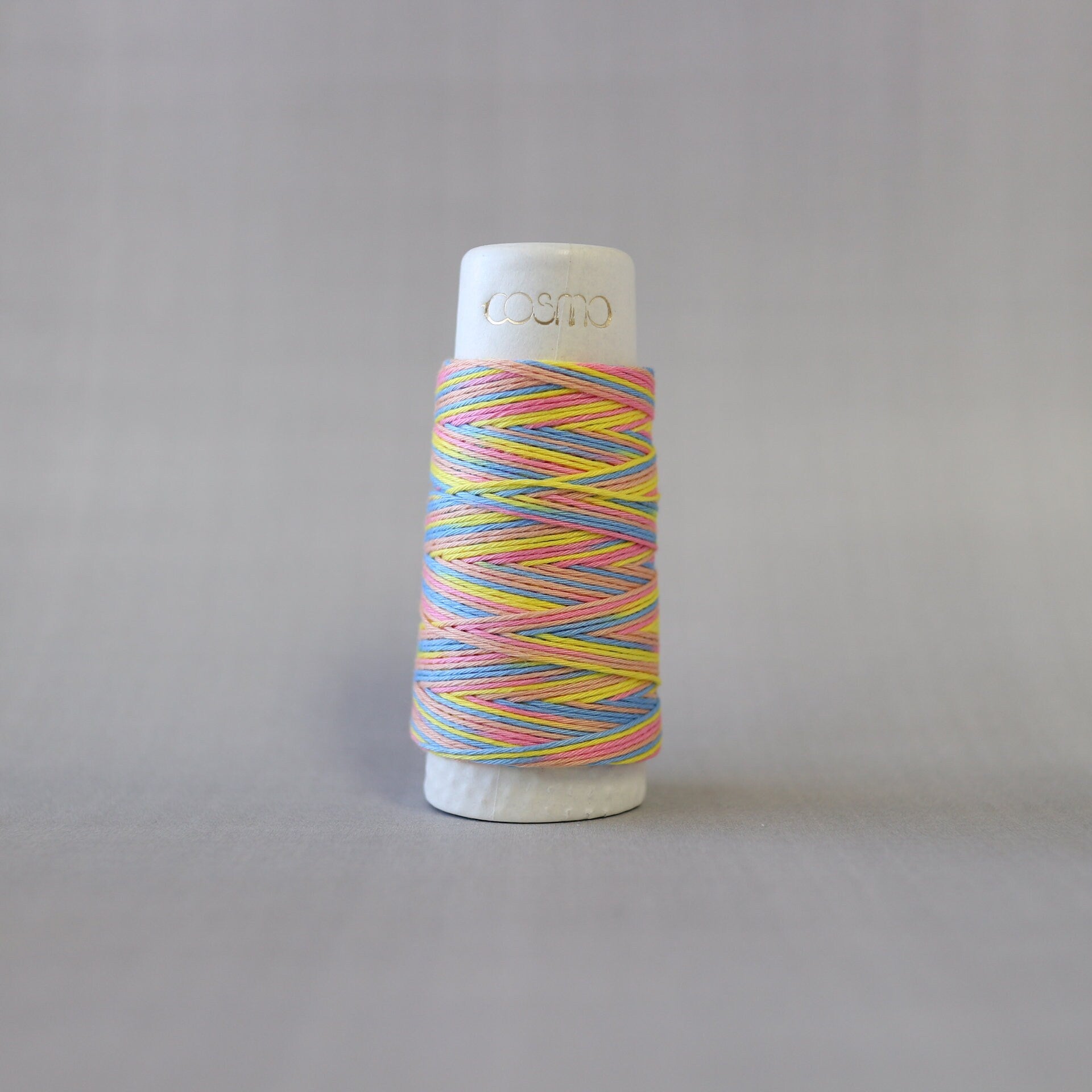 Lecien Cosmo - 'Hidamari' Cotton Sashiko Thread 30m Spool - Rainbow Sorbet (Multicolor)