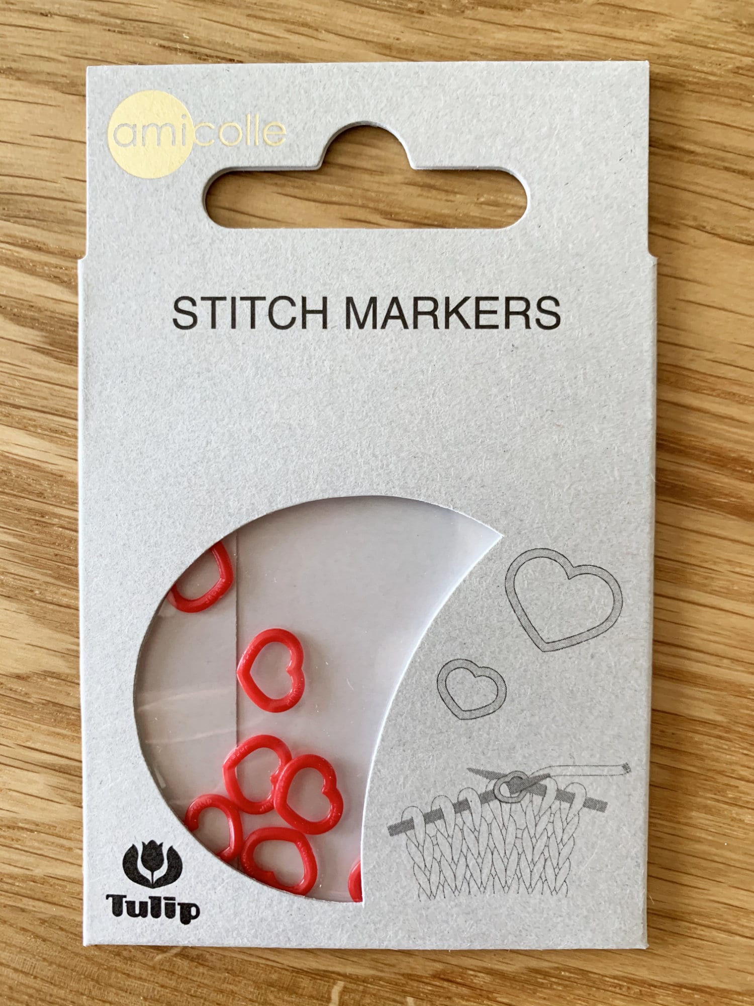 Tulip - Small "Heart" Stitch Markers Amicolle Knitting Accessories