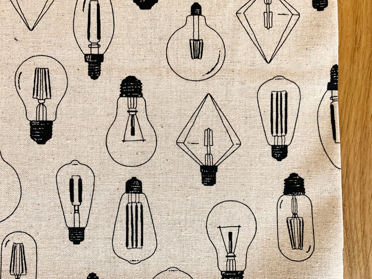 Lightbulbs Sevenberry Japanese cotton linen canvas fabric 850304-1-1 beige