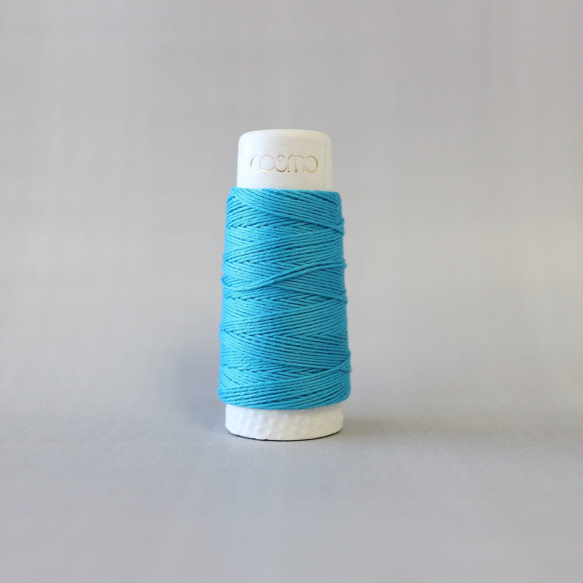 Lecien Cosmo - 'Hidamari' Cotton Sashiko Thread 30m Spool - Caribbean Sea (Solid)