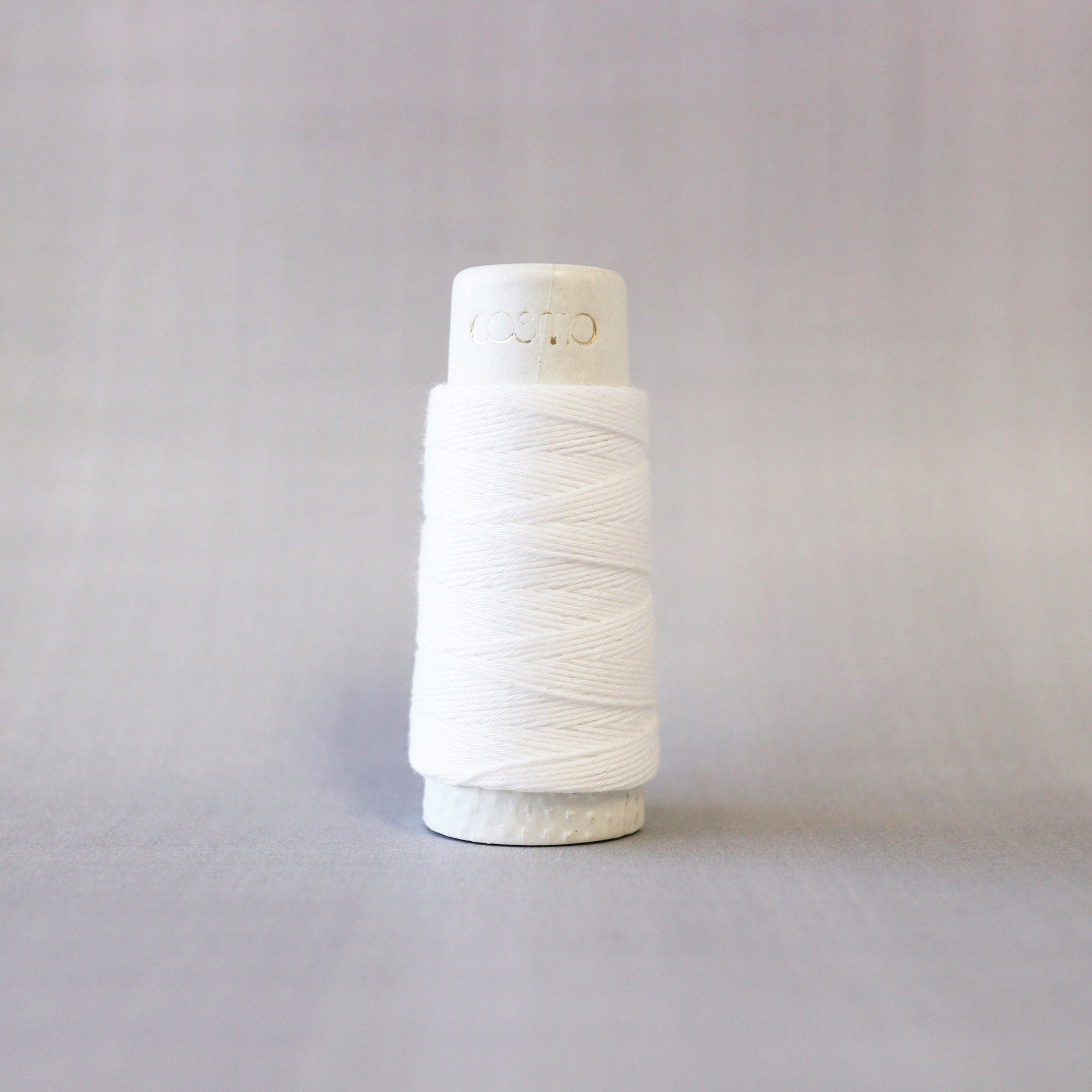 Lecien Cosmo - 'Hidamari' Cotton Sashiko Thread 30m Spool - Snow White (Solid)