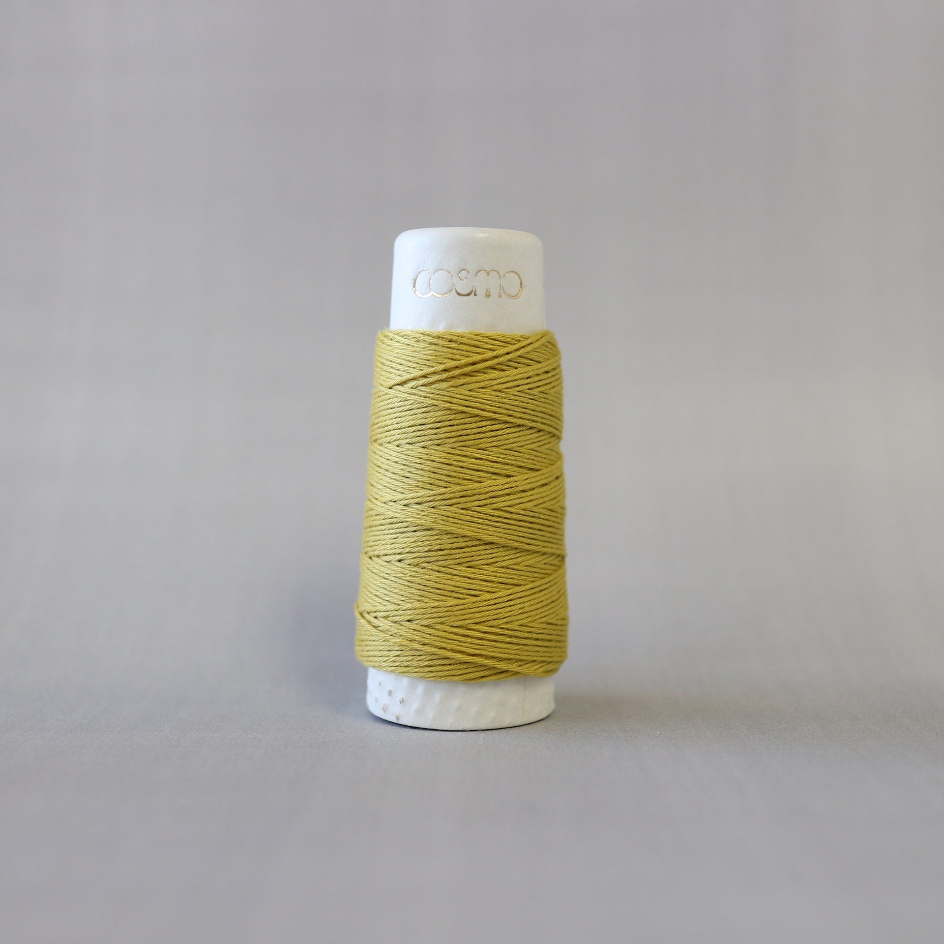 Lecien Cosmo - 'Hidamari' Cotton Sashiko Thread 30m Spool - Olive (Solid)