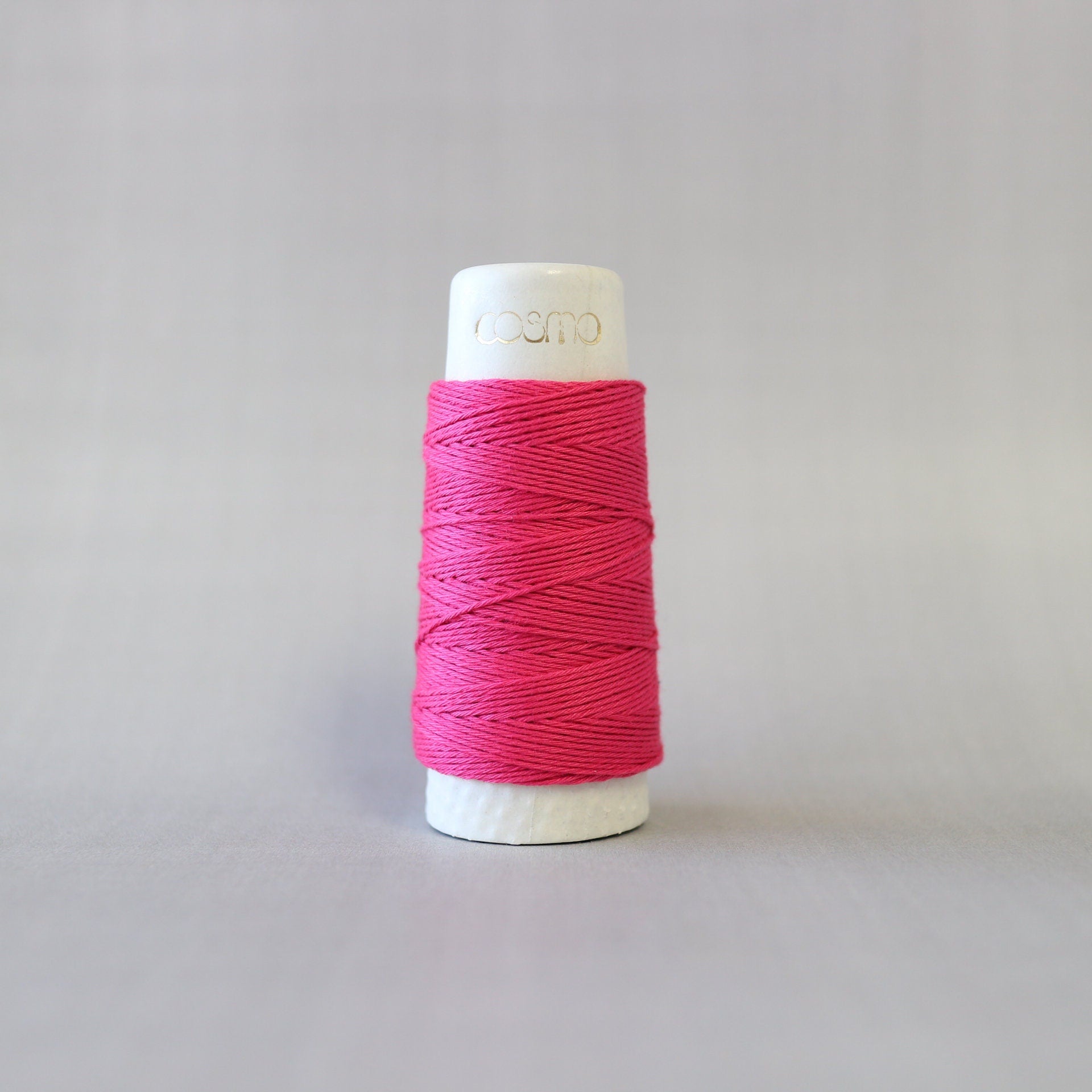 Lecien Cosmo - 'Hidamari' Cotton Sashiko Thread 30m Spool - Raspberry Sorbet (Solid)