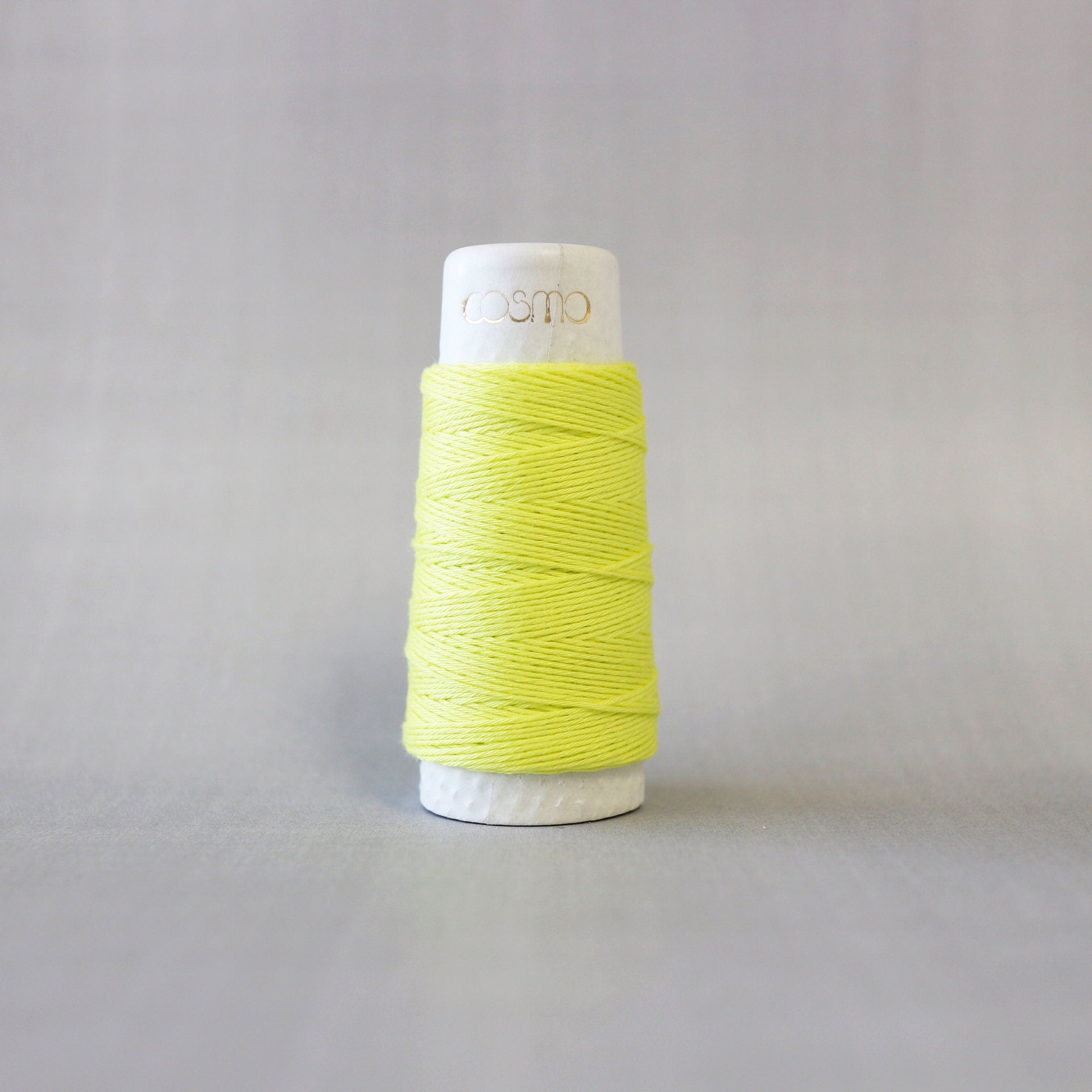Lecien Cosmo Hidamari Solid Lemon Japanese Cotton Sashiko thread 30 meter skein 88-12