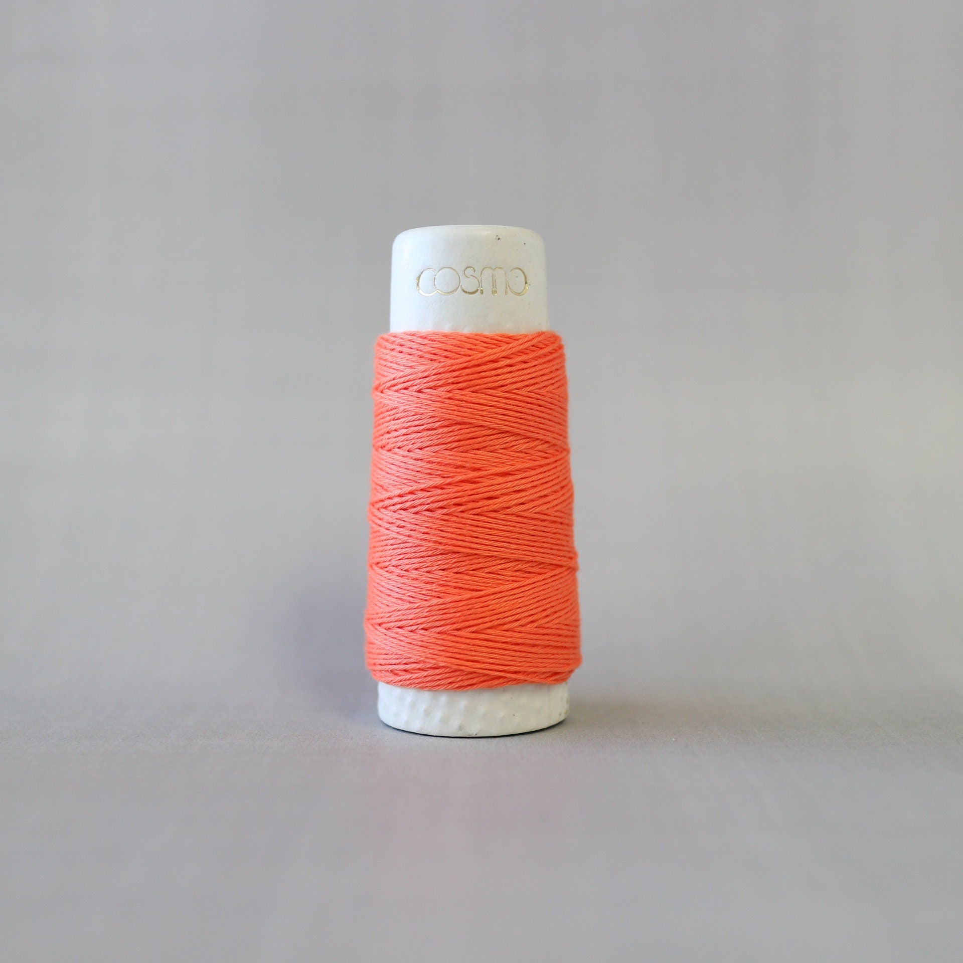 Lecien Cosmo - 'Hidamari' Cotton Sashiko Thread 30m Spool - Cantaloupe (Solid)