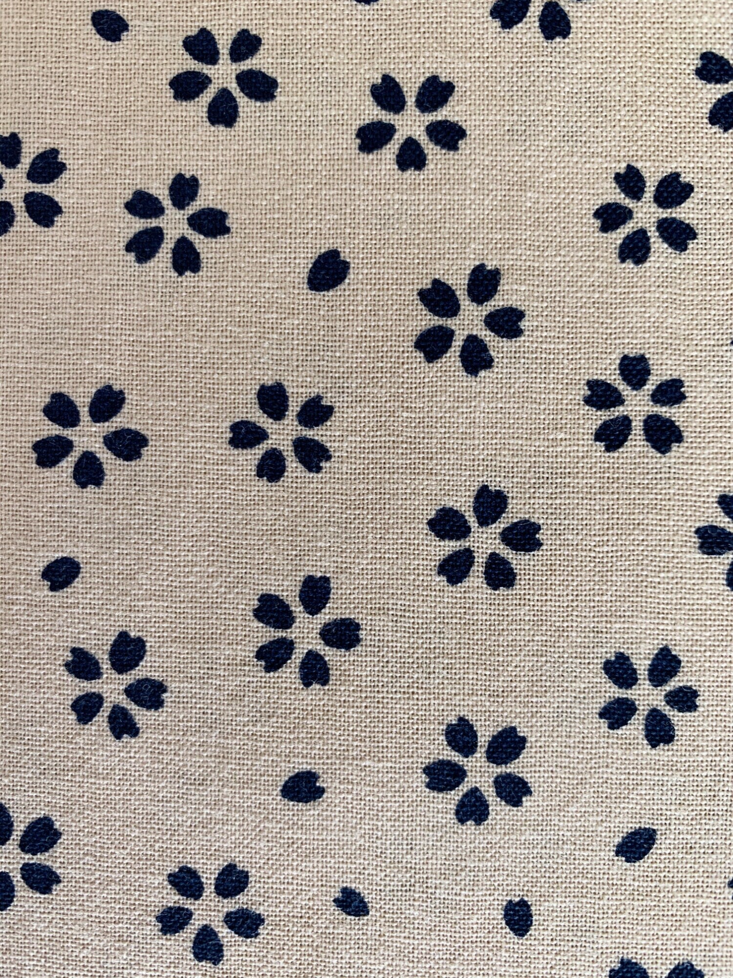 Medium Cherry Blossom Sakura Sevenberry Japanese cotton fabric 88220-5-2 beige blue
