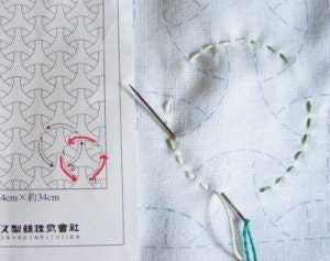 Olympus - Maru Bishamon Cotton Sashiko Sampler Cloth - White