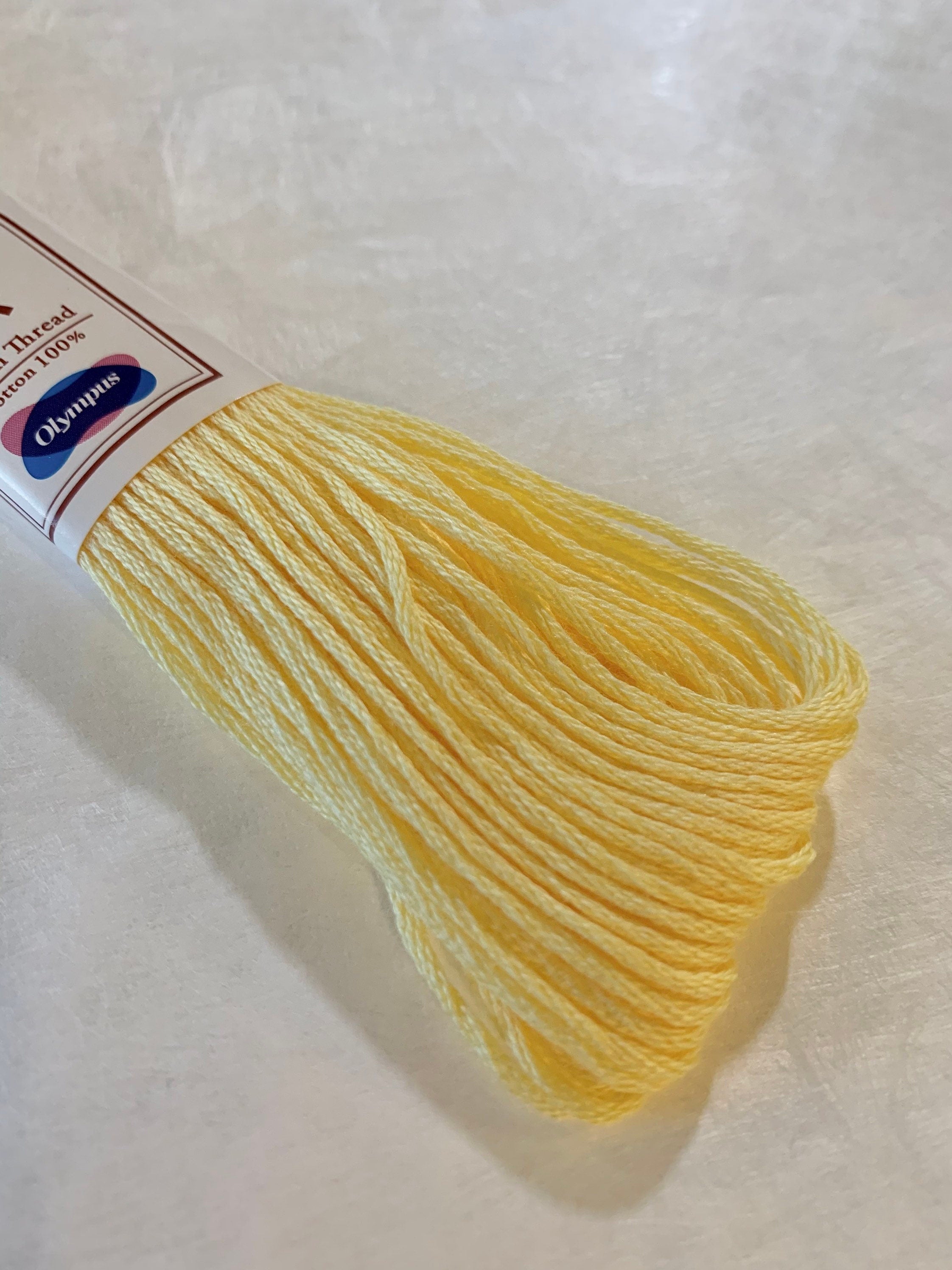 Olympus - Cotton Kogin Thread 18m Skein - #521 Pale Yellow